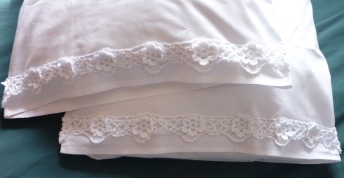 pillowcases irish crochet lace